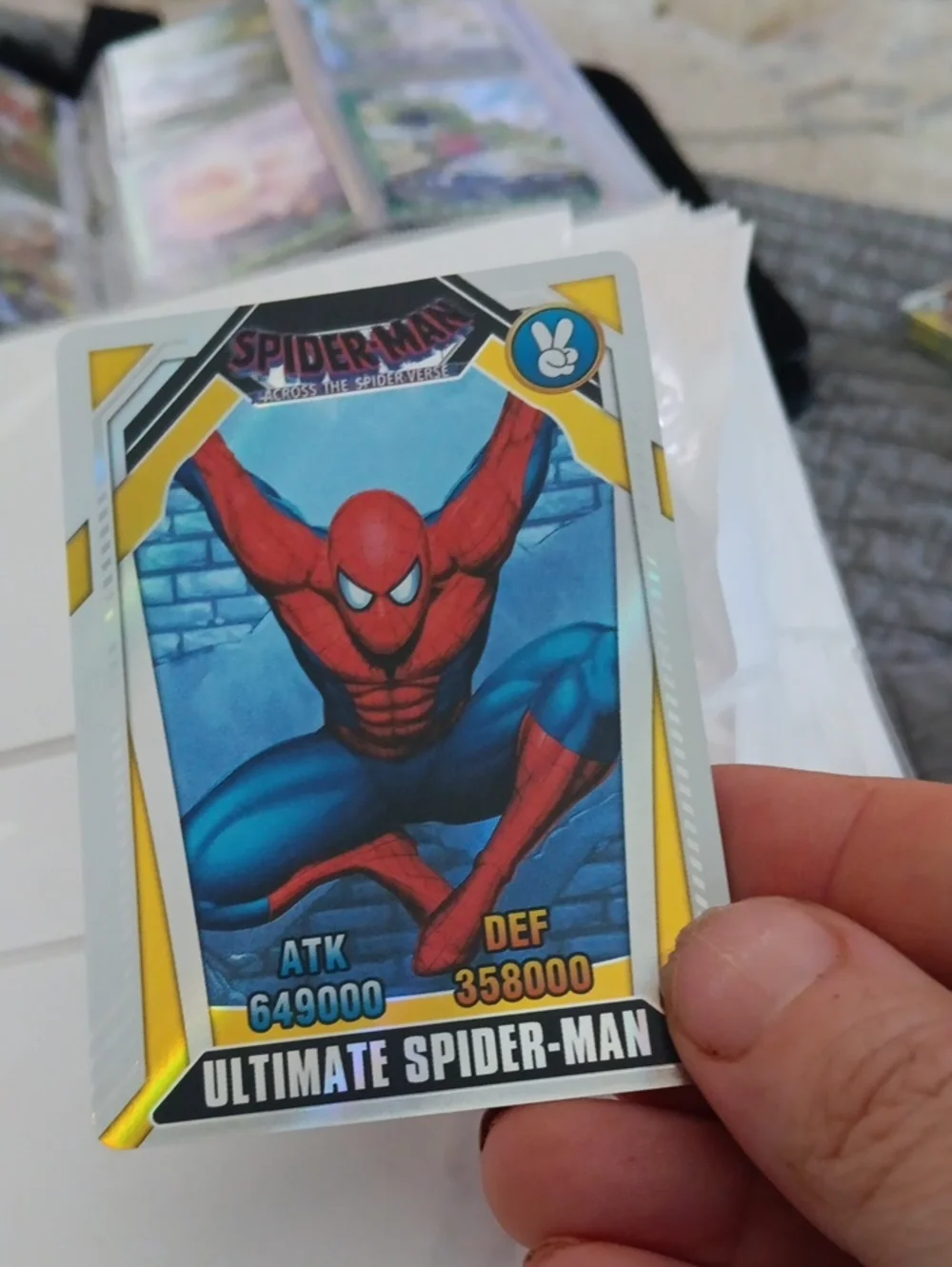 Marvel Spider-Man Trading Card — Red, Blue, Yellow